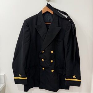 Vintage 60s/70s US Navy Issued Dress Blues Maritime Double Breasted Blazer